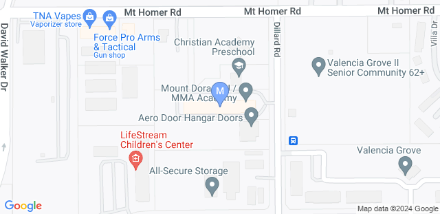 Map to Mount Dora BJJ Academy